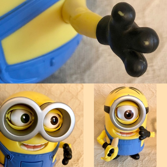 Lot Minion Despicable Me 2 lunchbox goggles and 2 Bob Carl blink toys - Picture 11 of 12